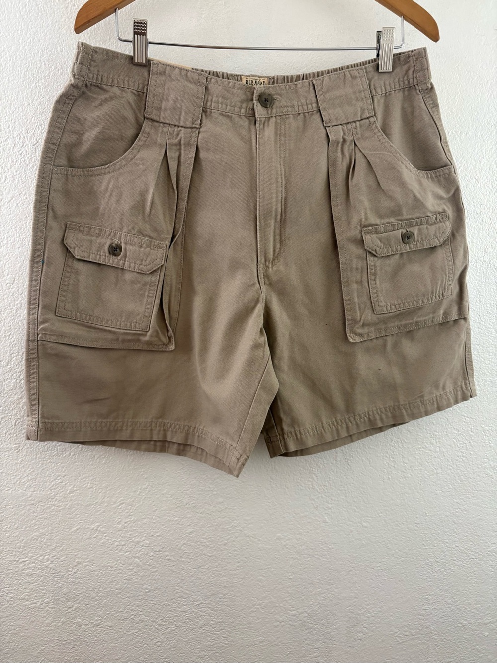 RedHead 8-Pocket Hiker Shorts khaki buck colorway multi-pocket utility size 36